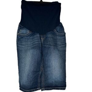 INDIGO BLUE‎ Maternity Denim Shorts Size Small Summer Pockets